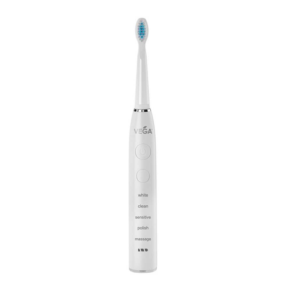 Електрична звукова зубна щітка на 5 режимів чистки біла 
