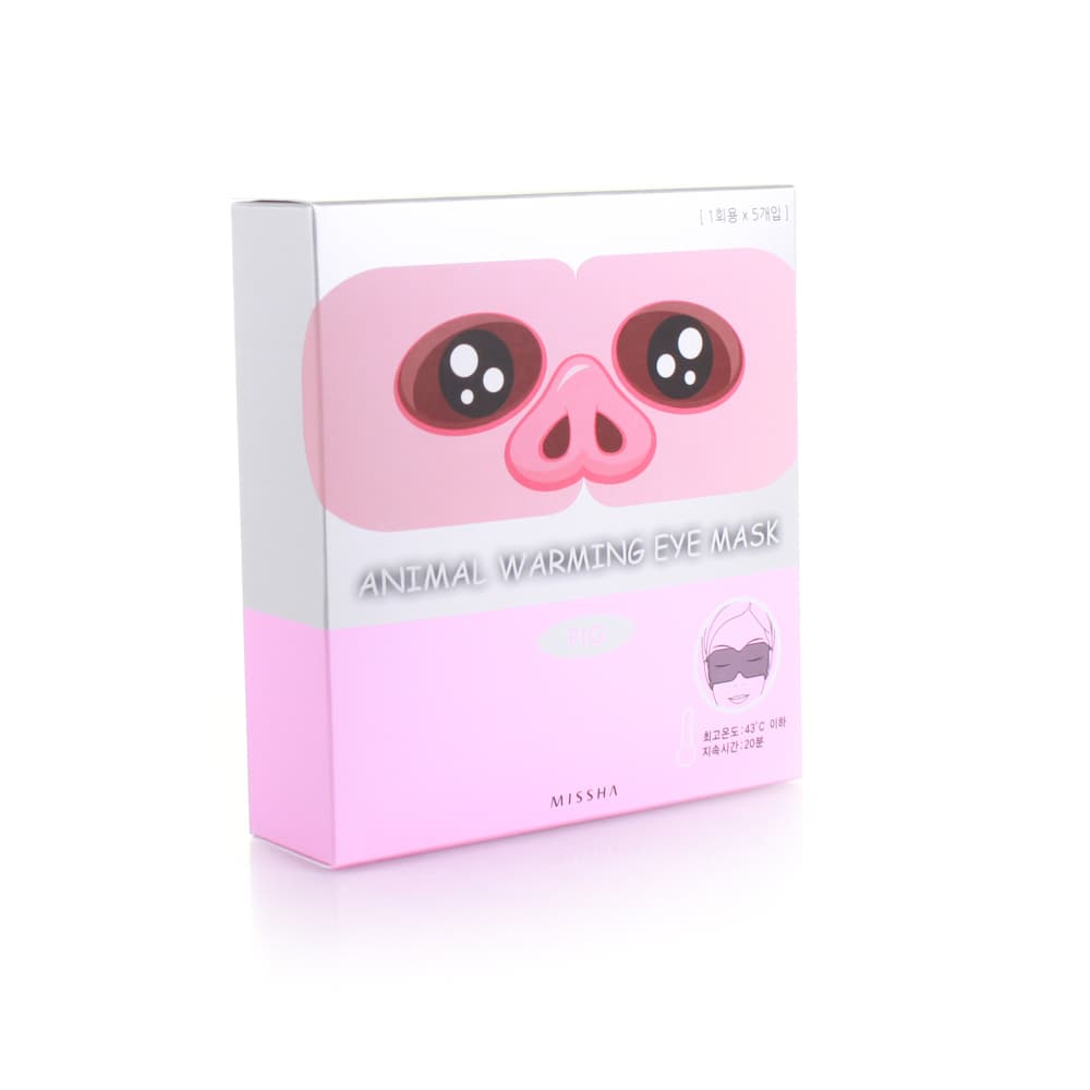 Missha Тканевая маски Animal Warming Eye Mask Pig (Jasmine), 5 шт. 