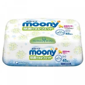 Moony Влажные салфетки в пластиковой упаковке Wet Tissue wit Plastic Box, 45 шт 