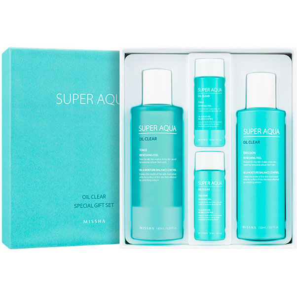 Missha Super Aqua Oil Clear Набор подарочный, 390 мл 